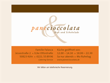 Tablet Screenshot of paneecioccolata.de